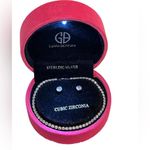 Giani Bernini Tennis BRACELET & Stud EARRINGS Set Sterling Silver & CZ Solitaire Photo 6