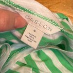 Caslon  Women’s Plus 1X Green White Stripe Sleeveless Tunic Tank Top Casual Basic Photo 8