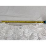 AQUA  Lace Halter Top‎ Ruffle Tiered Sleeveless Party Festival White M Photo 8