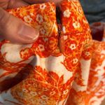 Michael Kors Orange White Floral Print Mini Skirt Womens 10P Preppy Bright Photo 5