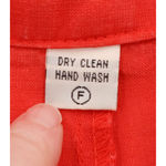 Dark Coral Linen Tunic Top Lagenlook Coastal Beachy Oversized Pockets Size M/L Size M Photo 8