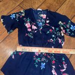 Sienna Sky Navy Floral Blouse with cinched waist size XS Photo 4