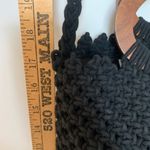 Danielle Nicole  Macrame Fringe Wood Handle Shoulder Purse Photo 4