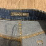 Garnet Hill  Jean Shorts Womens Size 32 Organic Cotton Stretch Denim High Rise Photo 6