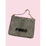 PINKO Gold Black Sequin Logo Cocktail Clutch Bag Photo 5