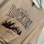 SheIn tan rockies cropped t shirt size medium Photo 1