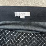 Loft Ann Taylor Black White Career Above the Knee Stretch Skirt Women XS Photo 4