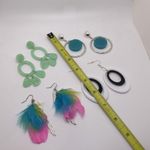Dress Up Lot Of 4 Fun Women’s Costume Earrings Pierced Dangle Drop  Photo 10