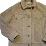 Vince NWT Faux Sherpa Trucker Jacket in Desert Camel Furry XL $395 Photo 2