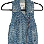 BKE Buckle Outerwear Denim Textured Vest Photo 0