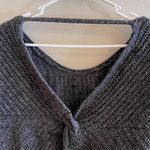 Ruby Moon Cropped Speckled Grey Open Back Sweater Photo 5