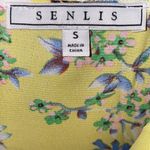 Senlis Madison Ruffle V Neck Yellow Floral Slip Maxi Dress S Photo 8