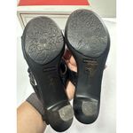 Pierre Dumas Black Faux Snake Skin Heeled Mules Women's Size 7 Photo 3