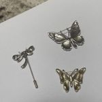 Lot of 3 Brooch Pins Butterfly / Dragonfly Insects Rhinestone 1 Signed LC Photo 9