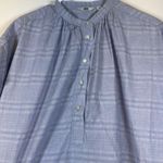 Uniqlo  Blue White Boxy Oversize Casual Short Sleeve Shirt Size XL EUC #5692 Photo 5