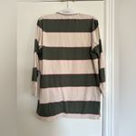 Vans Sz: S Cream Tyme Green White Pink Striped Long Sleeve Rugby Polo Top. Photo 1