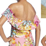 Kona Sol  Women's Off The Shoulder Flounce High Coverage One Piece Swimsuit Photo 0