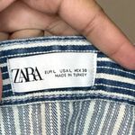 ZARA Strapless Striped Denim Mini Strapless Dress Sz L Photo 5