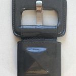 Unique Vintage Vintage Grey Patent faux Leather Belt Emily in Paris SATC And Just Like That Photo 0