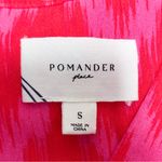 Pomander Place Hot Pink Ikat Kenzo V Neck Long Puff Sleeve Oversized Tier Dress Photo 7