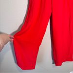 Tullea Red Wide Leg Trouser Dress Pants Womens M Preppy Stretch Waist Casual Size M Photo 4