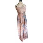 Lapis Womens One size Tube Dress Strapless Floral Smocked Maxi Spring Long Boho Multiple Photo 6