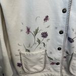 Northern Reflections Floral Embroidered Button Front Cardigan Cottagecore Photo 5
