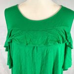 Cato  Kelly green cold shoulder ruffle top size XL Photo 1