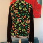 Bongo   Mesh Sleeve VARSITY Jacket Juniors Size L Large Zip Cardigan Floral Photo 1
