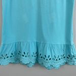 Lilly Pulitzer Tiffany Blue Eyelet Lace Hem Tank Top Photo 3