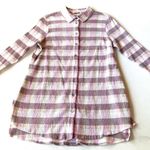 Soft Surroundings Gauze Button Down Checked Blouse Photo 1