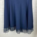 Donna Ricco New York Navy Scuba Mesh Trim Dress Size 16 Photo 7