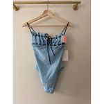 Free People BABEN NWT Antoinette One Piece in Blue & Black Size Medium Photo 2