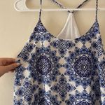 Everly blue and white summer geometric style dress flowy comfortable beach boho Photo 1