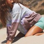 Free People Movement Ombre Metti Crew Sweatshirt Size Small Oversized Blue Photo 3