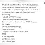 Max Mara NWT  - The Cube Cisoft reversible jacket size 4 navy full zip Photo 2