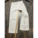 Paige  Off White Wide Leg Cropped Jeans Women Size 27 Flare Denim Retro Work Zip Photo 8
