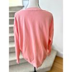 Wildfox  Peach Pink Oversize Heart Front Long Sleeve Sweatshirt Photo 2