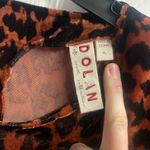 Dolan Left Coast Collection Anthropologie Charley Velvet Leopard Top Size XL Brown Photo 3