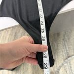 EXPRESS  Ribbed Black Cutout Long Sleeve Bodysuit Size Large Photo 7