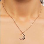 Forever 21 New crescent moon pendant necklace Photo 2