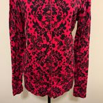 George Brand George Red & Black Paisley Long Sleeve Sweater Photo 7