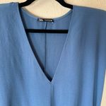 ZARA  Periwinkle Blue Casual Boxy Romper Size Small Photo 3