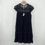 Anthropologie NEW  Maeve Cap Sleeve Cotton‎ Crochet Tunic Dress Black Small Party Photo 9