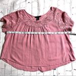 Forever 21  Blush Pink Short Sleeve Crop Blouse Sz Small Photo 5