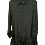 J.Crew Women’s Amelia Popover Shirtdress in drapey viscose twill Size XS Black Photo 4
