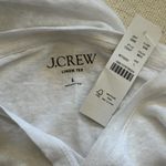 J.Crew New Relaxed Linen Long Sleeve T-Shirt in White, Size Large Photo 5