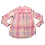 Gap Pink Plaid Button Down Shirt Long Sleeve Casual Linen Top Photo 6