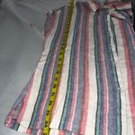 Orvis  Linen/Rayon Multicolor Striped Shirt Women Top Size Medium Photo 5