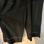 Lulus Orlee Black Contrast Stitch Culotte Jumpsuit Sz S Photo 7